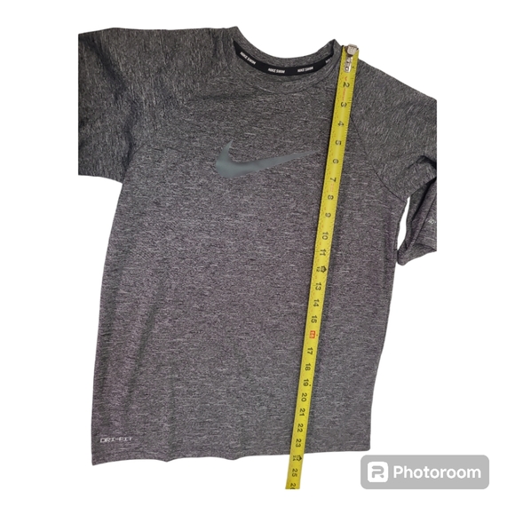 Nike Boys' Half Sleeve Hydro Rash Guard Heather Gray T-Shirt Size Large - Picture 11 of 12
